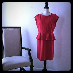 Red hot peplum dress